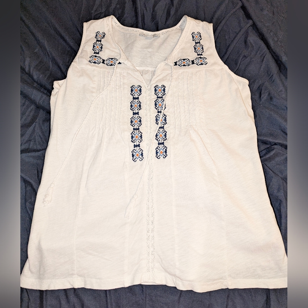 Studio Works Embroidered Tank